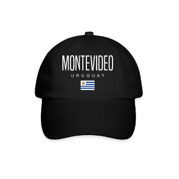 Montevideo Uruguay Uruguayer - Baseballkappe - Schwarz/Schwarz - Vorne