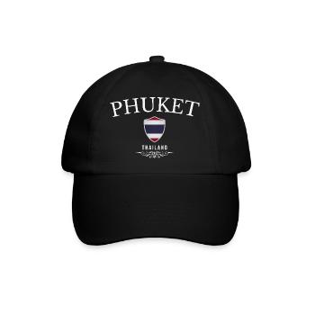 Phuket, Thailand, Phuket-Souvenir - Baseballkappe - Schwarz/Schwarz - Vorne