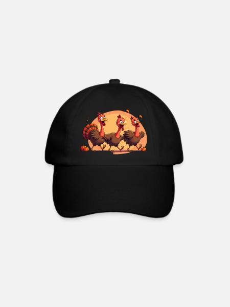 Thanksgiving Truthahn Baby - Baseballkappe - Schwarz/Schwarz