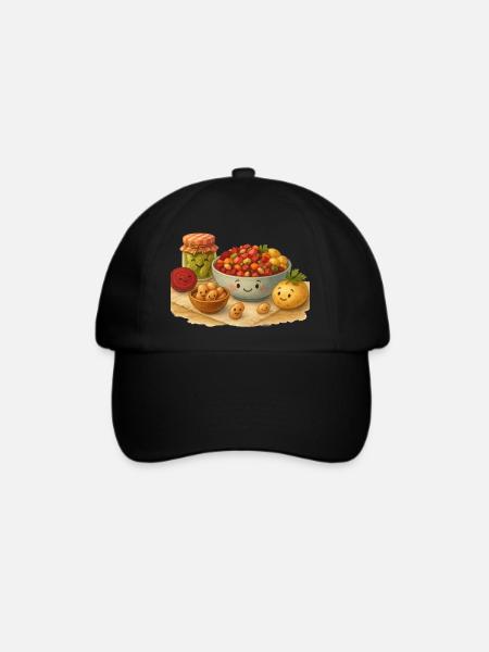 Vinaigrette Salat - Baseballkappe - Schwarz/Schwarz