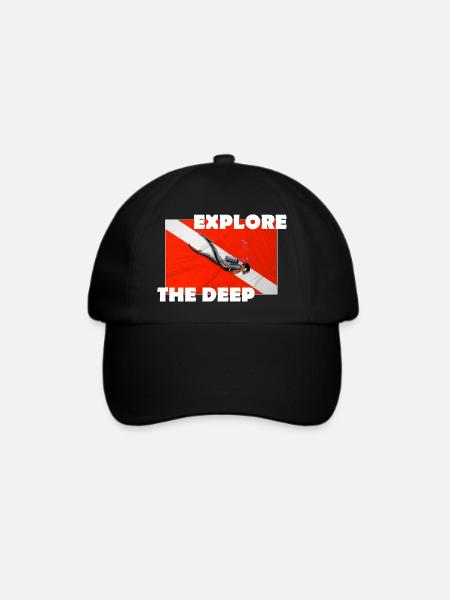 EXPLORE THE DEEP - Baseballkappe - Schwarz/Schwarz