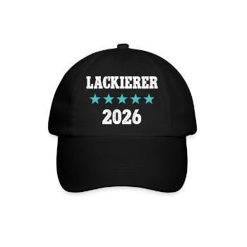 Lackierer 2026 Ausbildung Prüfung Meister Azubi - Baseballkappe - Schwarz/Schwarz - Vorne