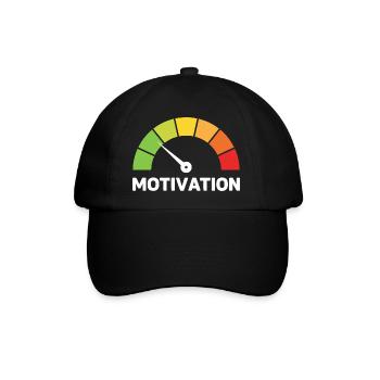 Motivation Anzeige Skala - Baseballkappe - Schwarz/Schwarz - Vorne