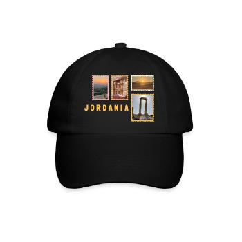 Jordanien Collage - Baseballkappe - Schwarz/Schwarz - Vorne