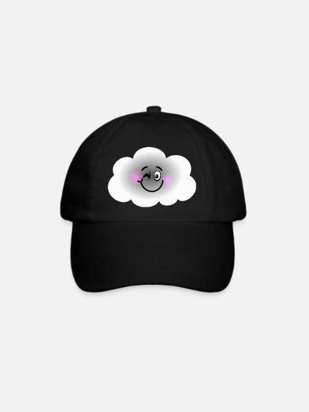 Glückliche Wolke - Baseballkappe - Schwarz/Schwarz