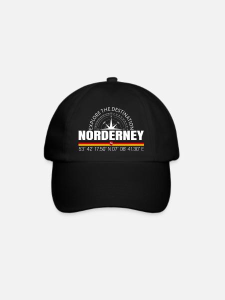 Norderney - Baseballkappe - Schwarz/Schwarz