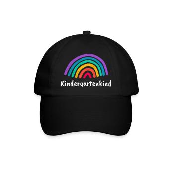 Kindergartenkind Regenbogen - Baseballkappe - Schwarz/Schwarz - Vorne