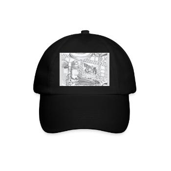 Skizzen aus der Küche und ein ganz normaler Tag - Baseballkappe - Schwarz/Schwarz - Vorne