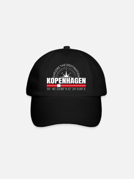Kopenhagen - Baseballkappe - Schwarz/Schwarz