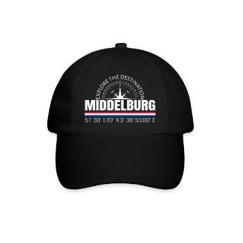 Middelburg - Baseballkappe - Schwarz/Schwarz - Vorne