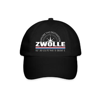 Zwolle - Baseballkappe - Schwarz/Schwarz - Vorne