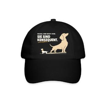 Dackel Spruch Dackelbesitzer Dackel Humor - Baseballkappe - Schwarz/Schwarz - Vorne