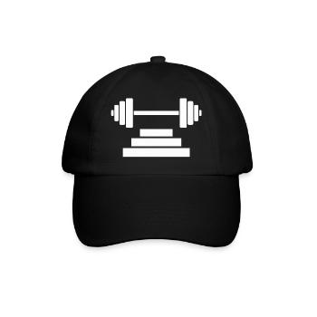 Iron Lifter Barbell Emblem - Baseballkappe - Schwarz/Schwarz - Vorne