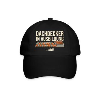 Dachdecker In Ausbildung Azubi Lehrling Handwerk - Baseballkappe - Schwarz/Schwarz - Vorne