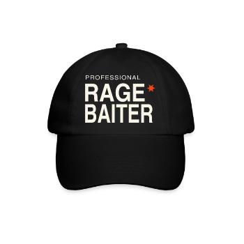 Professional Rage Baiter Ragebait Jugendwort 2026 - Baseballkappe - Schwarz/Schwarz - Vorne