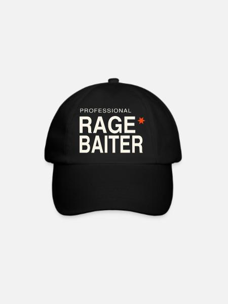 Professional Rage Baiter Ragebait Jugendwort 2026 - Baseballkappe - Schwarz/Schwarz