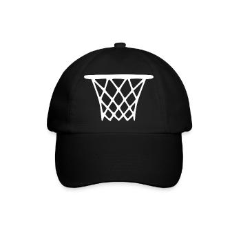Streetball Basketballkorb Basketball Sport Design - Baseballkappe - Schwarz/Schwarz - Vorne