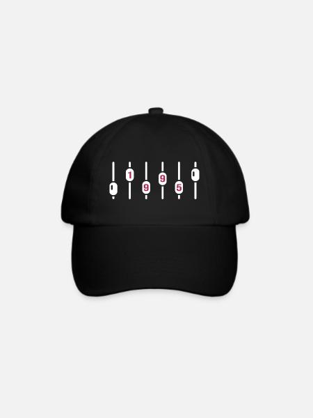 1995 geburtstag jubiläum sound engineer dj disco - Baseballkappe - Schwarz/Schwarz
