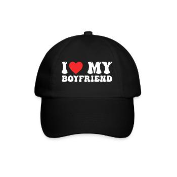 Ich liebe meinen Freund - Baseballkappe - Schwarz/Schwarz - Vorne