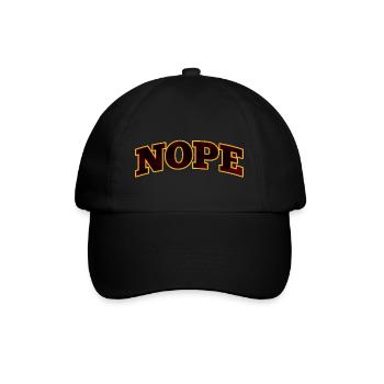 NOPE Nope nope - Baseballkappe - Schwarz/Schwarz - Vorne