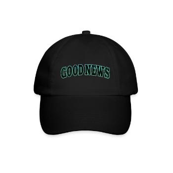 GOOD NEWS | Gute Nachrichten - Baseballkappe - Schwarz/Schwarz - Vorne