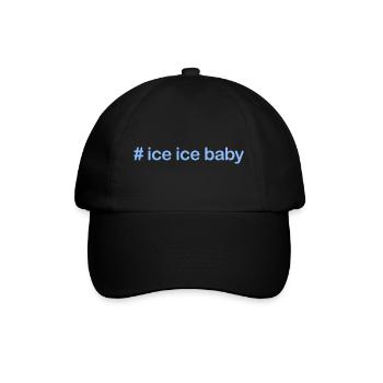 Eisbaden icebaby kälteresistenter winterschwimmer - Baseballkappe - Schwarz/Schwarz - Vorne
