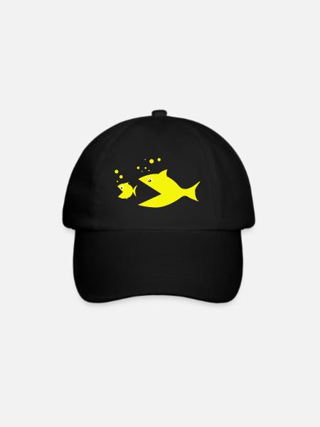 Fisch - Baseballkappe - Schwarz/Schwarz