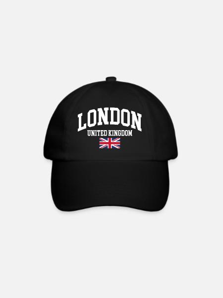 London - Baseballkappe - Schwarz/Schwarz
