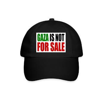 gaza is not for sale - Baseballkappe - Schwarz/Schwarz - Vorne