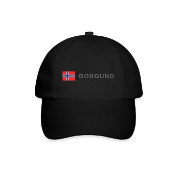 Borgund Norwegen - Baseballkappe - Schwarz/Schwarz - Vorne