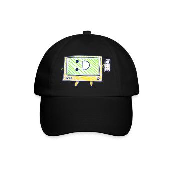 Der Fernseher - Baseballkappe - Schwarz/Schwarz - Vorne