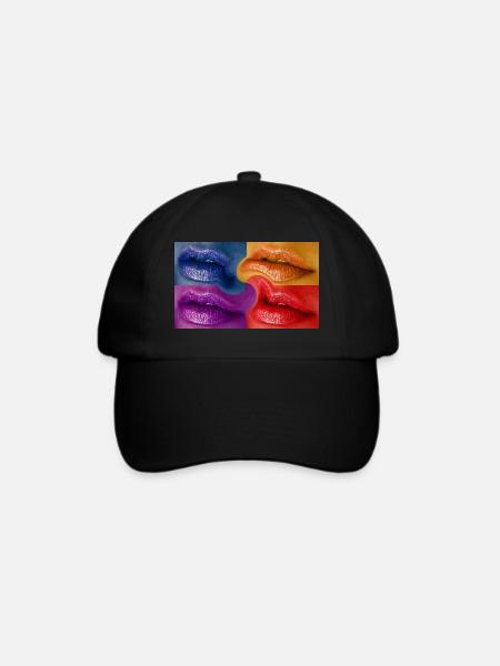 Lip Swirl - Baseballkappe - Schwarz/Schwarz