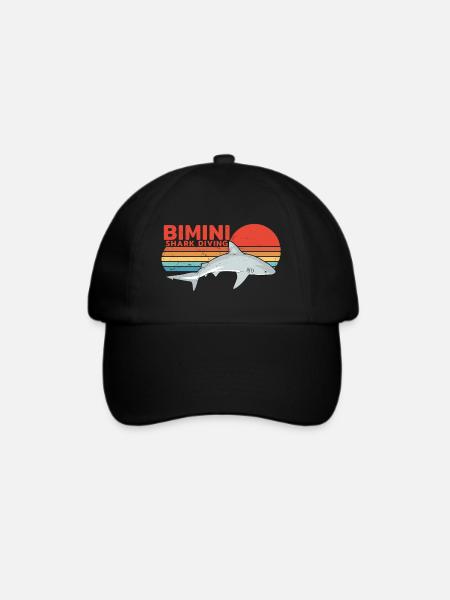 Bimini Bull Shark Diving - Baseballkappe - Schwarz/Schwarz