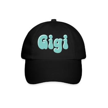 Name Mädchen Gigi Retro Name Gigi Paar - Baseballkappe - Schwarz/Schwarz - Vorne