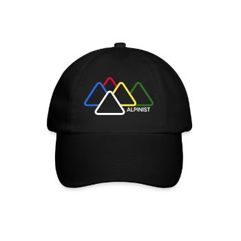 bergsteiger alpinist trade-climbing bergfex berge - Baseballkappe - Schwarz/Schwarz - Vorne