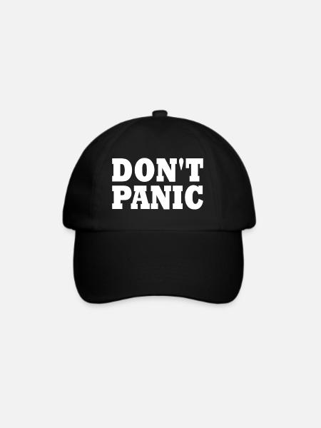 don't panic - Baseballkappe - Schwarz/Schwarz