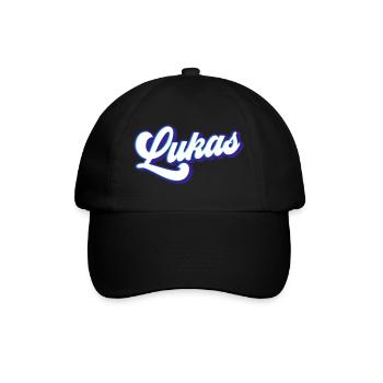 Lukas | Farben änderbar - Baseballkappe - Schwarz/Schwarz - Vorne