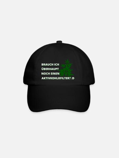 Cannabis Anpflanzen - Baseballkappe - Schwarz/Schwarz