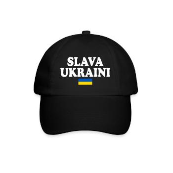 Slava ukraini - Baseballkappe - Schwarz/Schwarz - Vorne