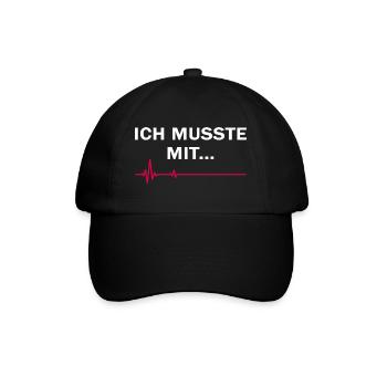 Trend Urlaub "ein muss" cooles null Bock Geschenk - Baseballkappe - Schwarz/Schwarz - Vorne
