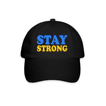Stay strong - Baseballkappe - Schwarz/Schwarz - Vorne