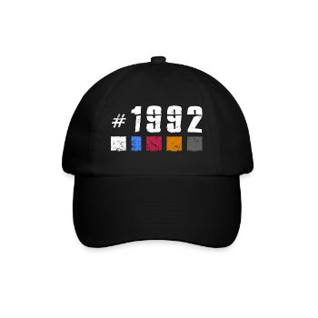 1992 vintage geburtstag retro jubiläum "new Tibet" - Baseballkappe - Schwarz/Schwarz - Vorne