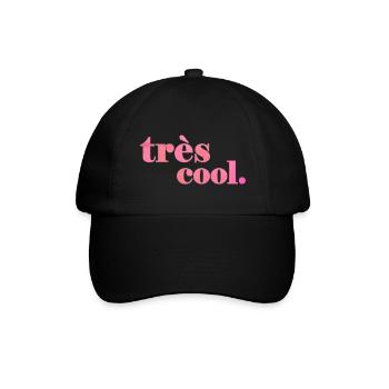 très cool | Bleibe Cool Spruch Statement - Baseballkappe - Schwarz/Schwarz - Vorne