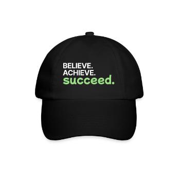 Motivation | Glaube | Erfolg - Baseballkappe - Schwarz/Schwarz - Vorne