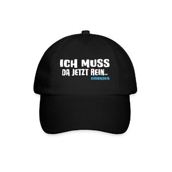 Eisbader Winterschwimmer Winterhart Eisbad - Baseballkappe - Schwarz/Schwarz - Vorne