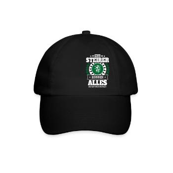 STEIRER - ALLES BIS AUF HOCHDEUTSCH - Baseballkappe - Schwarz/Schwarz - Vorne