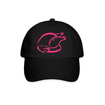 Hähnchen - Baseballkappe - Schwarz/Schwarz - Vorne