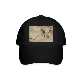 Asiatischer Vogel - Baseballkappe - Schwarz/Schwarz - Vorne