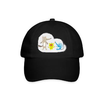 Froehliche Tierchen - Baseballkappe - Schwarz/Schwarz - Vorne