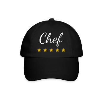 Küchenchef 5 Sterne Hotel - Baseballkappe - Schwarz/Schwarz - Vorne